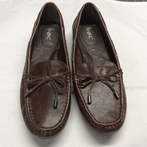 BOC Born Concept Shoes Womens 9M Carolann Loafers Boat Moccasins Brown Slip On